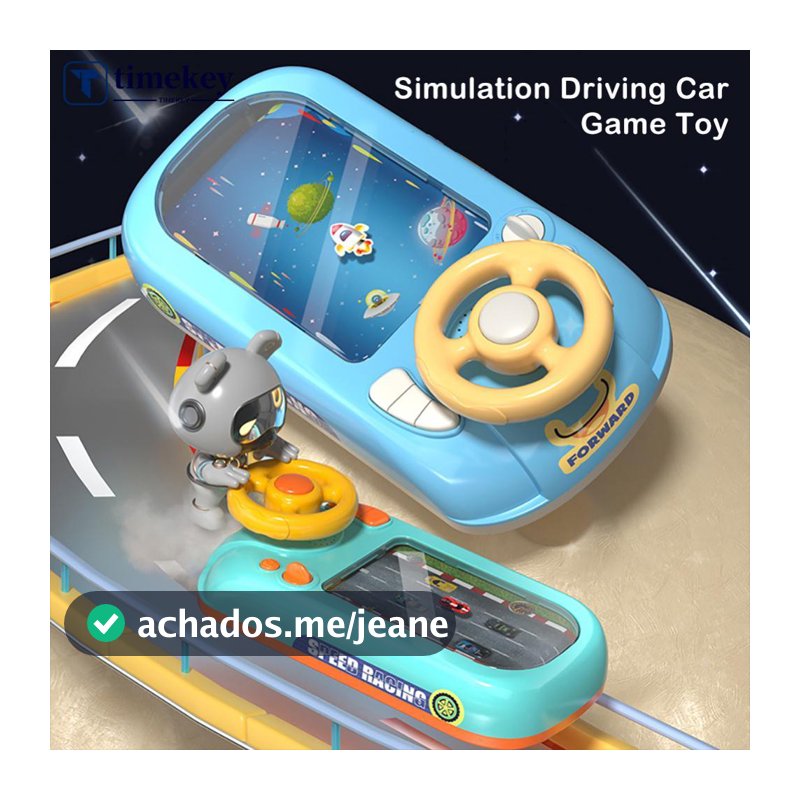 TIMEKEY Volante de Brinquedo Simulador de Direção Infantil – Jogo Interativo de Aventura para Pais e Filhos L3S8