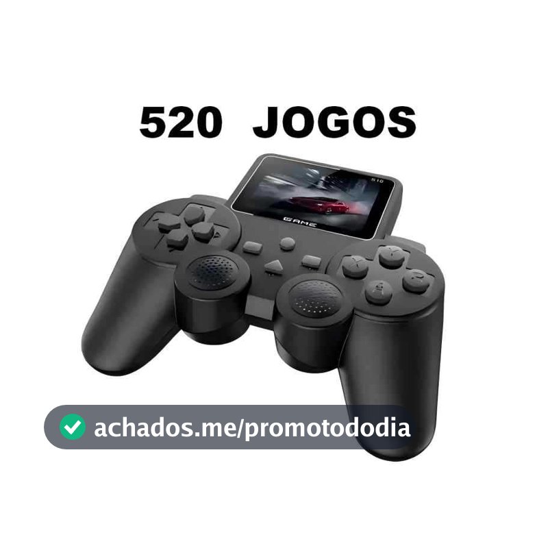 Vídeo Game Portátil Retrô S10 com 520 Jogos em 1 – Clássicos Infantis e Nostálgicos