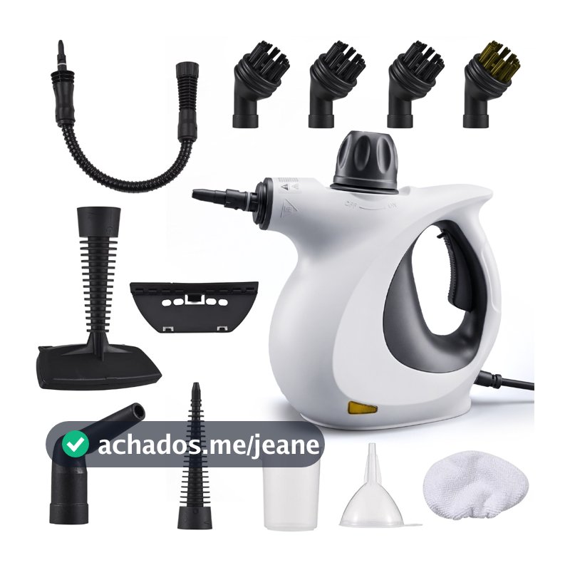 Limpador a Vapor Portátil de Alta Pressão 220V com Acessórios para Cozinha, Banheiro, Sofá, Vidros e Carro