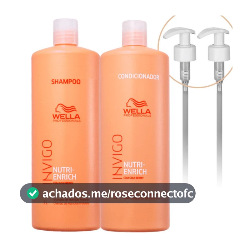 Kit Wella Pro Invigo Enrich Shampoo 1L + Condicionador 1L