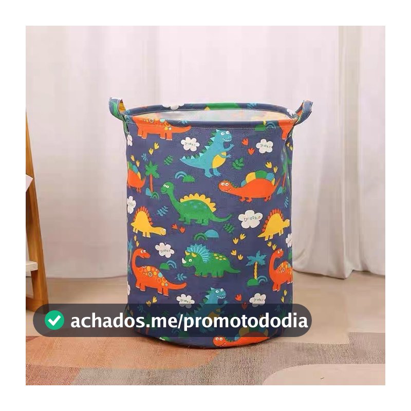 CESTO ORGANIZADOR MULTIUSO DOBRAVEL PROVA D'ÁGUA P/ ROUPA SUJA BRINQUEDOS