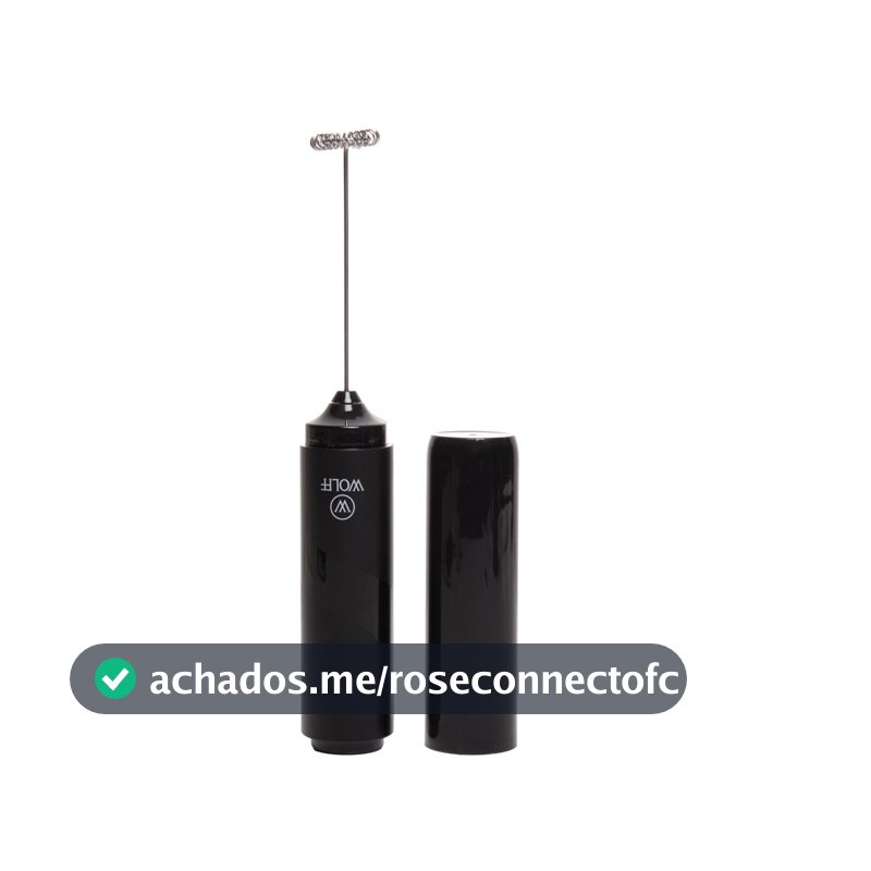 Mini Mixer a Pilha 3,5cm x 3,5cm x 22,5cm Preto Aço Inox - Wolff