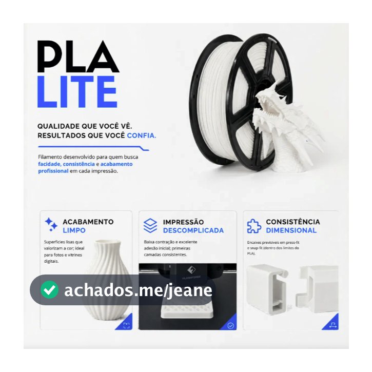 Filamento Flashforge Pla Lite 1kg 1.75mm Impressão 3d