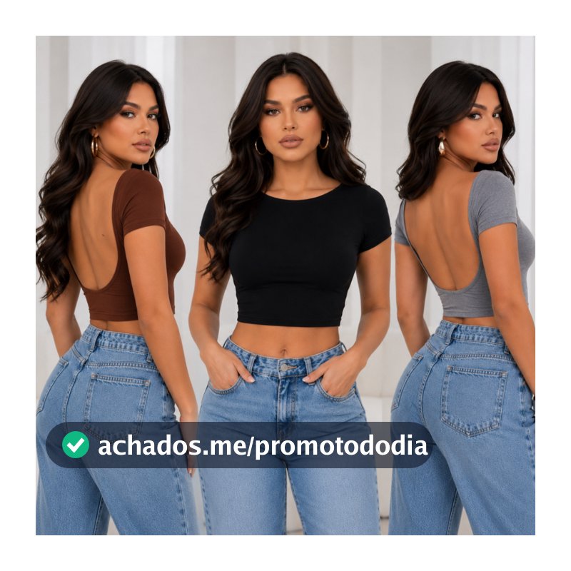Kit Cropped Costa Nua Feminino Blusinha Ombro a Ombro Suplex Moda Gringa Verão