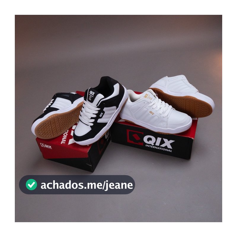 Tênis Qix Skate Square Original Masculino Feminino Street Couro