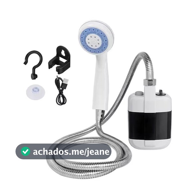 Chuveiro Elétrico Recarregável Portátil Camping Pesca Pets à Prova D’água ON-TA19