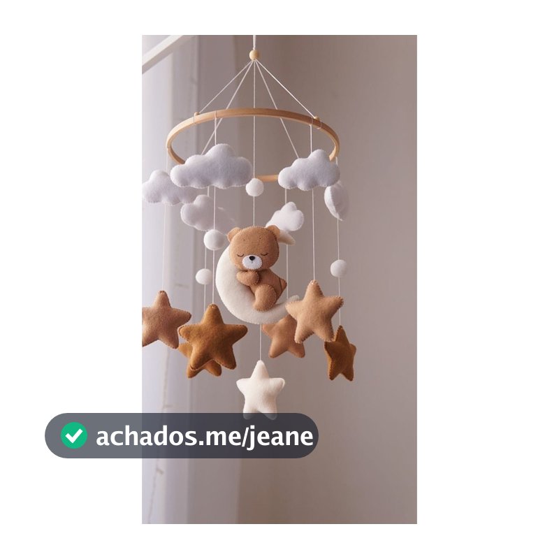 Móbile Bebe Decoração Urso Ursinho Quarto de Bebe