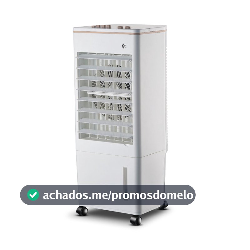 Climatizador de Ar Portátil Umidificador 8 Litros 4 Funções 65w Zellox