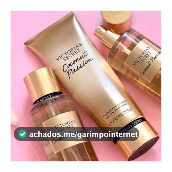 Kit Body Splash + Creme Hidratante Coconut com Glitter 250ml | Fragrância Cremosa | Feminino | Envio Rápido