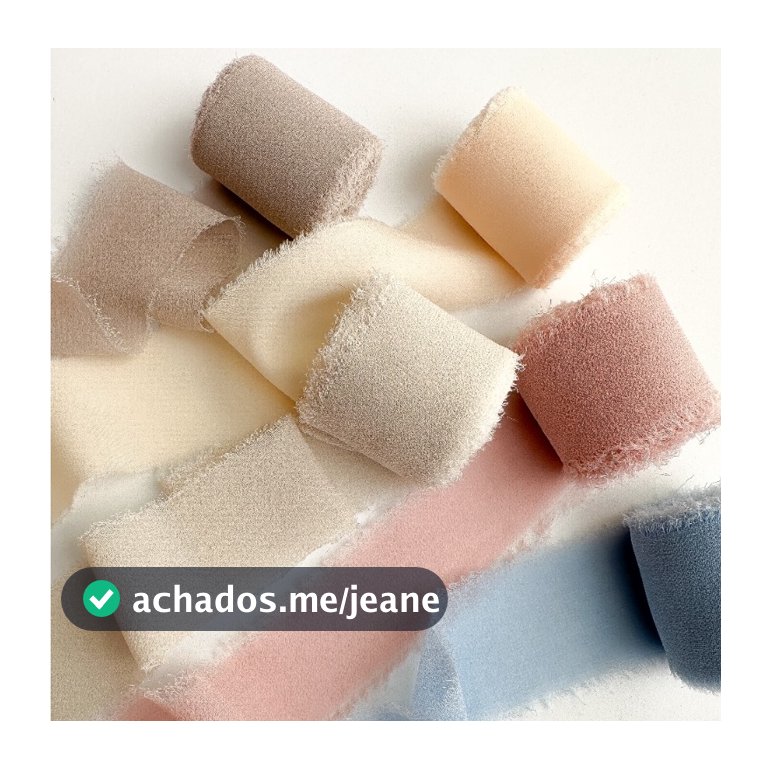 Fita Chiffon 30 Metros Rústica Seda Casamento Convite Caixa Padrinhos Batizados Enfeite