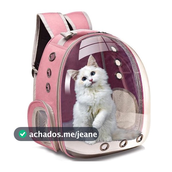 Mochila Pet Cães E Gatos Visão Panorâmica Em Acrílico