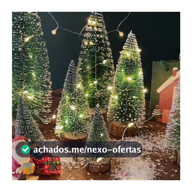 Kit 03 Mini Arvore Pinheiro 10cm-35cm Natal Nevada Lembrancinha Festa Natalina Decoração Enfeite Mesa empresarial