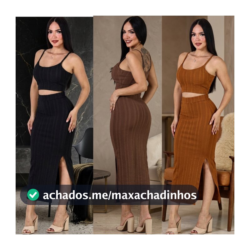 CONJUNTO SAIA LONGO CROPET EN MALHA RIVANA PREMIUN