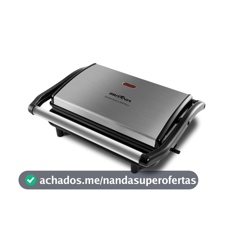 Sanduicheira e Grill Britânia BGR27I Press 2 em 1 850W
