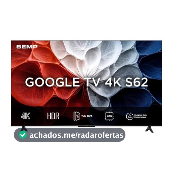Smart TV SEMP 65" LED HVA 4K UHD Google TV - 65S62