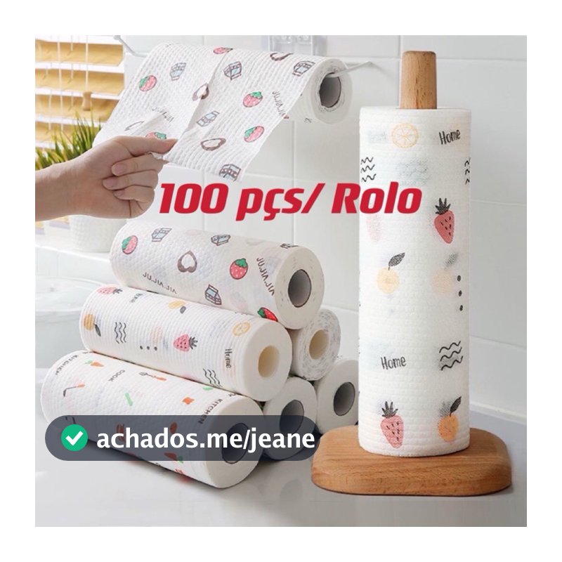100/50/20  peças /Rolo Pano De Limpeza Reutilizável Absorvente Água Preguiçoso Seco Lavável Toalha De Papel