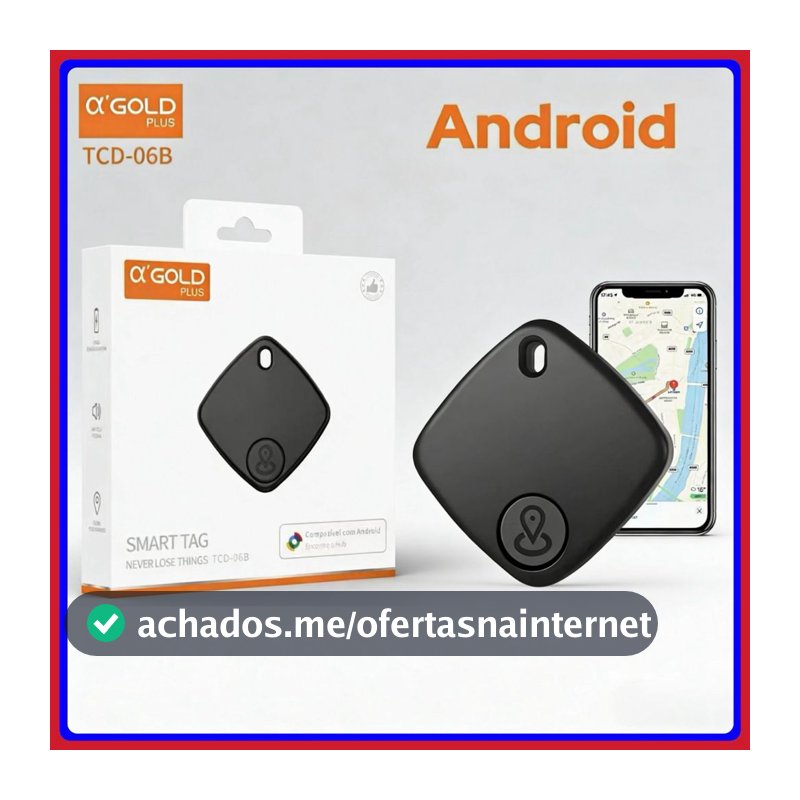 Rastreador Inteligente Smart Tag Compatível com Find Hub Google Android para Chaves Pets Malas