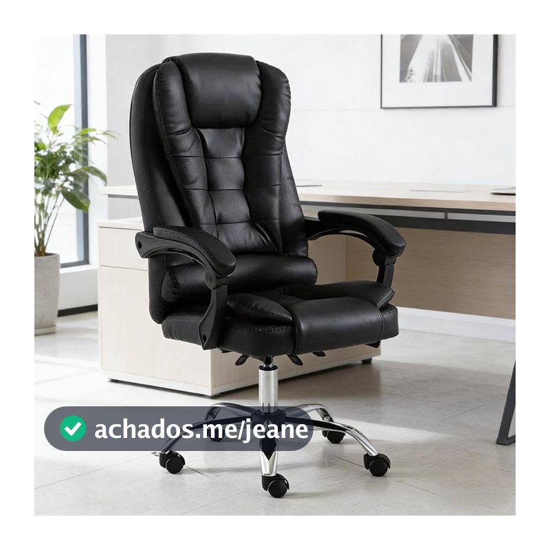 cadeira de escritório Cadeira Presidente Executiva Ergonômica Couro Premium Conforto para Escritório