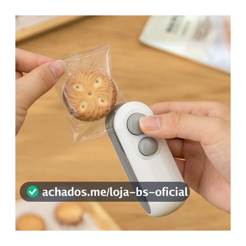 2 em 1 Selador de Saco Recarregável – Mini Portátil, Magnético de Calor