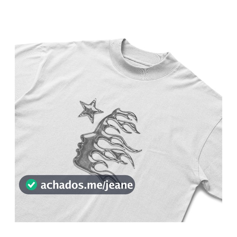 OVERSIZED Camiseta Streetwear Estampada Chrome Logo HELL TAR