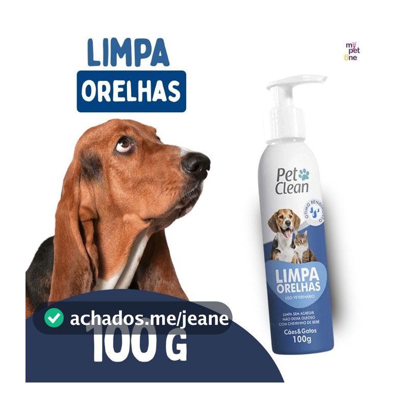 Limpa Orelha Bactericida Para Cães Pet Clean - 100g