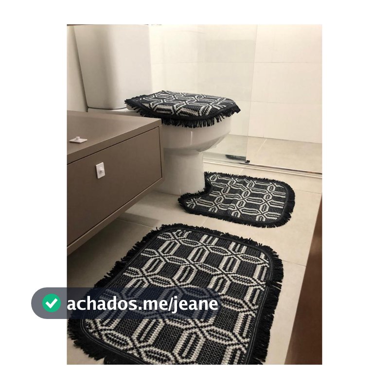Jogo De Tapete Conjunto Banheiro 3 Peças Luxo Qualidade Promoção Decoração
