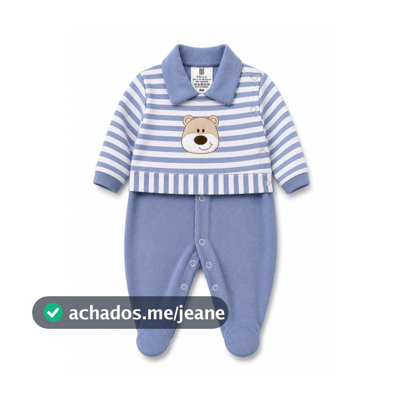 Macacão Bebê Menino Suedine Premium 100%algodão Recém Nascido