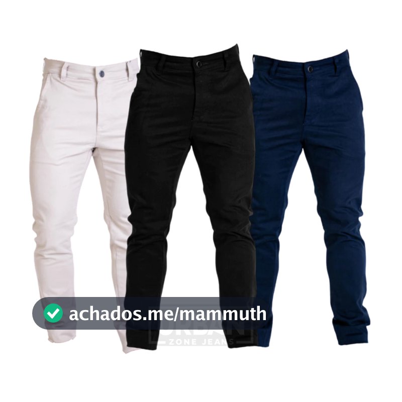 Kit 3 Calças Masculinas Esporte Fino Brim Sport Fino Alfaiataria