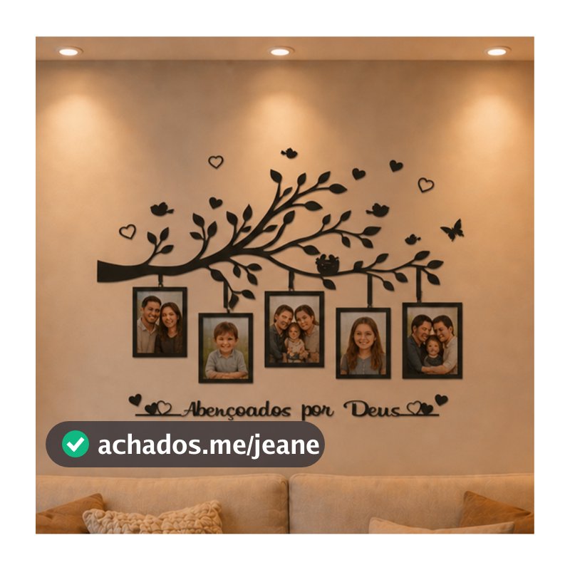 Quadro Árvore Da Família, Decoração, Cabeceira Cama, Grande Porta Retratos Decorativo Parede, Quadro decorativo sala