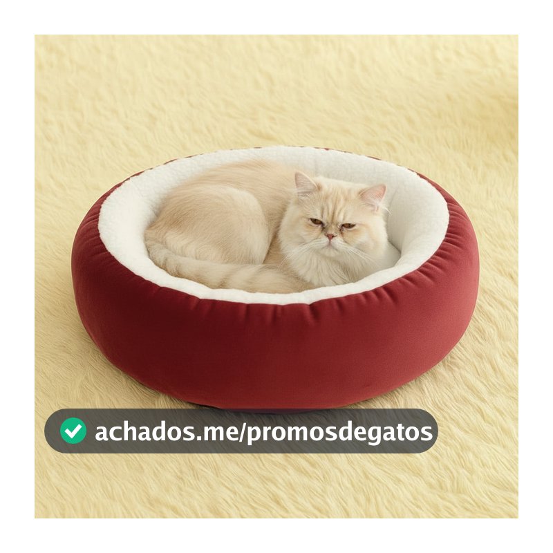 Cama Caminha Sherpa Redonda para Cachorros e Gatos – Quentinha, Macia e Confortável