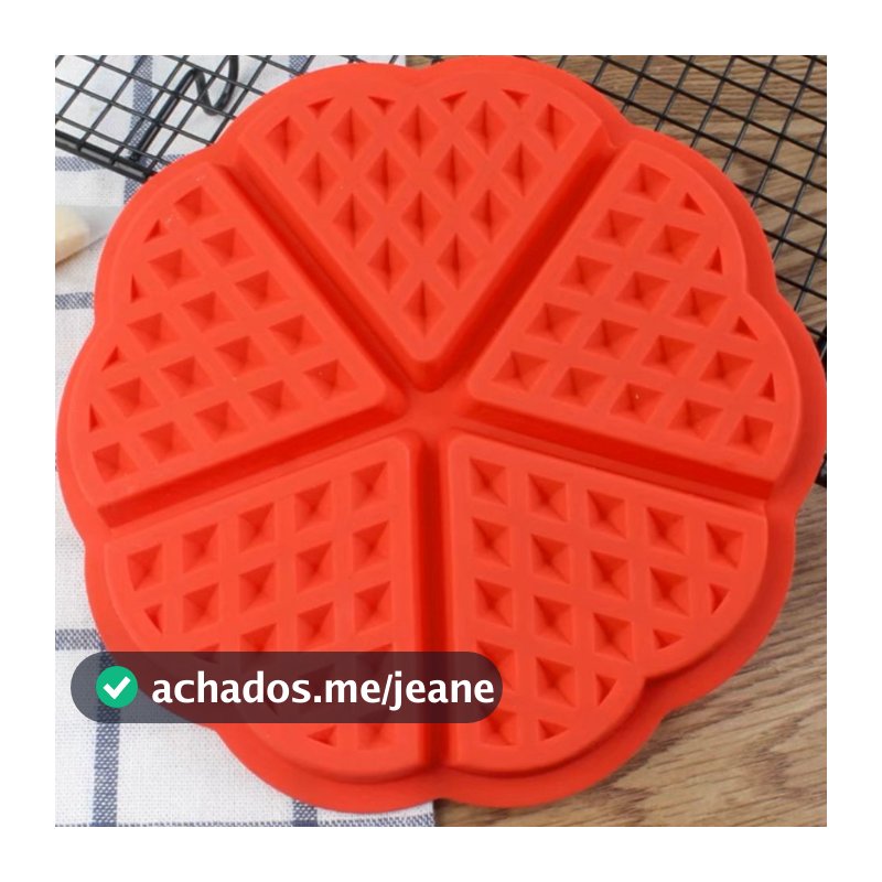 Forma De Waffle Panquecas Crocante Em Silicone Antiaderente Multiuso Universal 17,5x1,5 cm