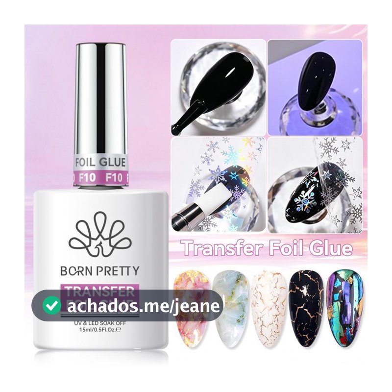 BORN PRETTY 15ml Folha De Transferência Gel Unha Polonês Adesivo Cola Para Unhas Soak Off Impressão UV Verniz Nail Art