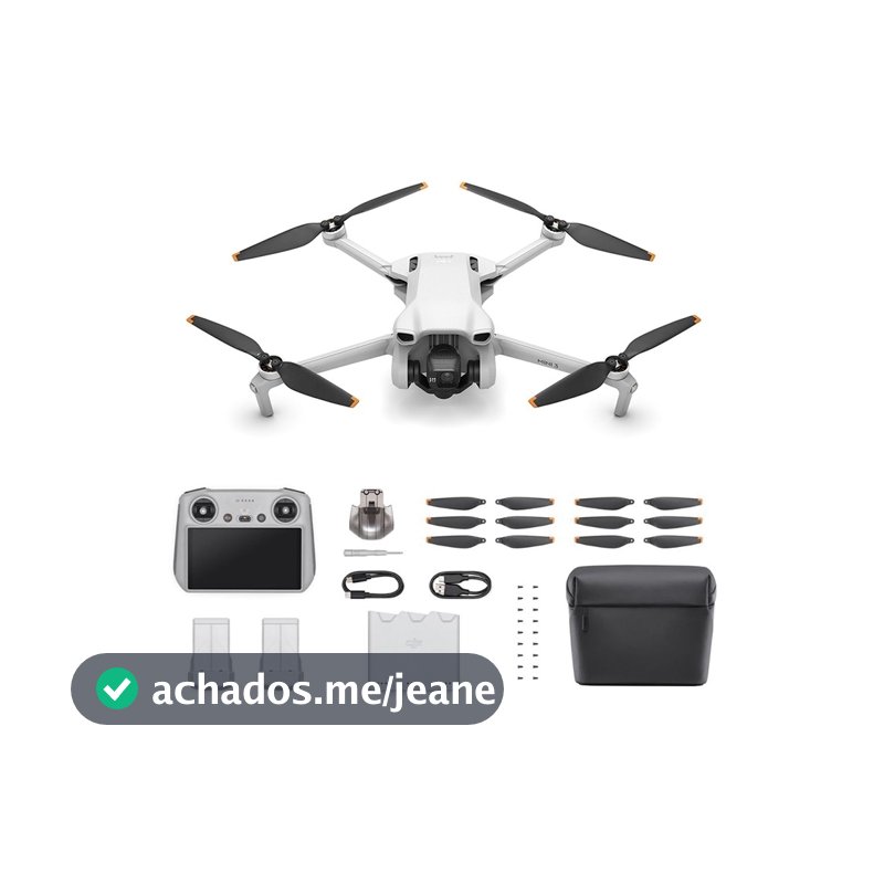 Drone DJI Mini 3 (Com Tela) Fly More Combo Rc Anatel - Envio Imediato +Nf