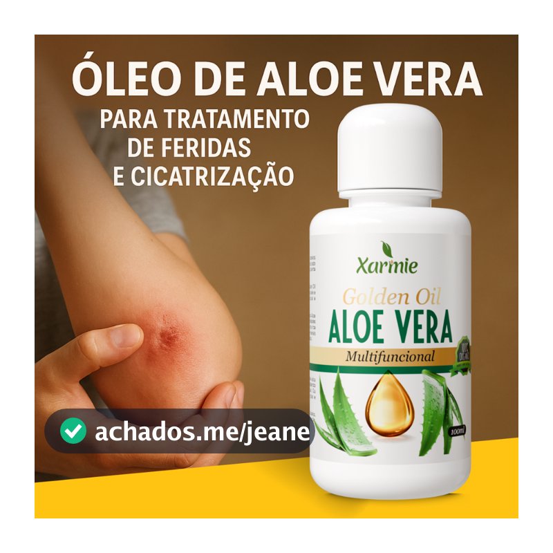 Óleo de Aloe Vera Babosa para Tratamento de Feridas e Cicatrizes 100ml