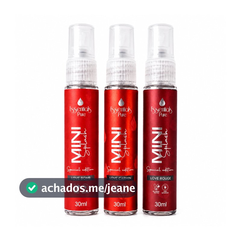 Kit Mini Love Essentials Pure 3x30ml Inspirado em Perfumes Importados Body Splash Feminino Luxo