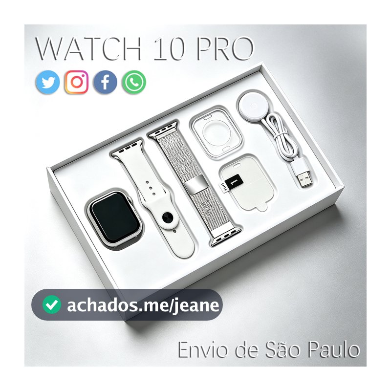 2026 Smartwatch S10 Pro Mini com Chamada Bluetooth Pressão Calculadora e Compatível com Android e iOS
