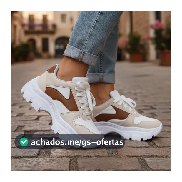 Tênis Plataforma Feminino Chunky  Casual Solado Tratorado Confortável