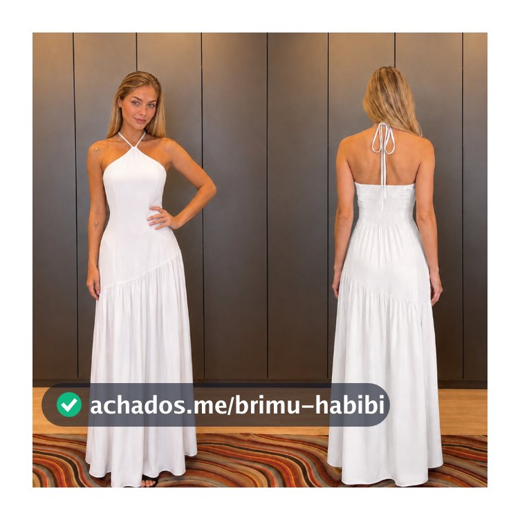 Vestido Longo Feminino com Amarração no Pescoço – Elegante e Confortável