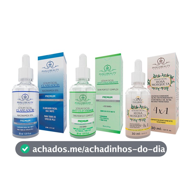 Kit Pele Perfeita com 3 Séruns Faciais PhálleBeauty