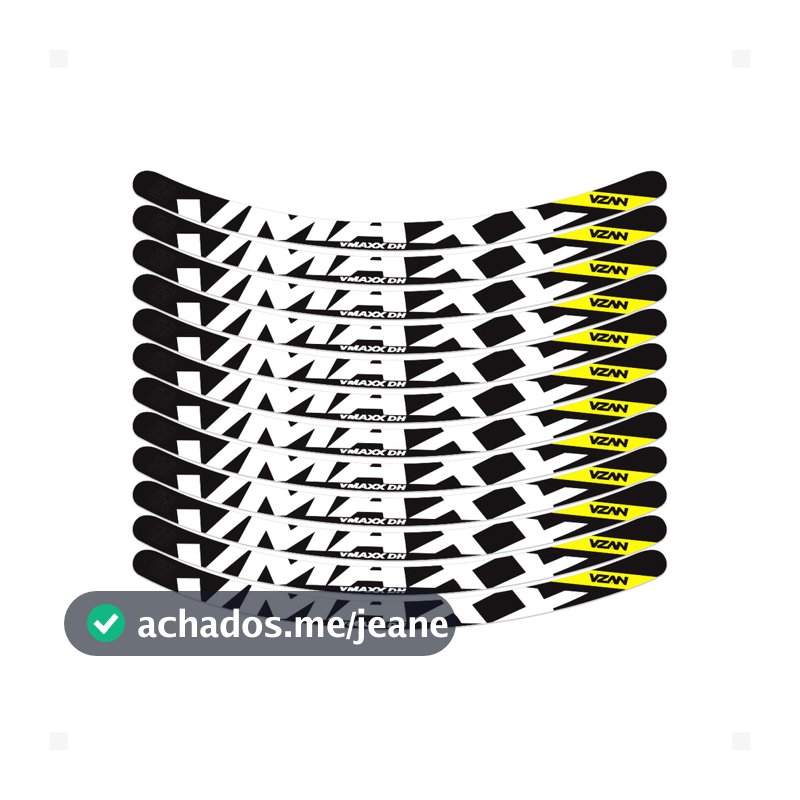 Adesivos Roda Bike Vmaxx Vzan 2023 Aros 24 26 29 Fundo Preto
