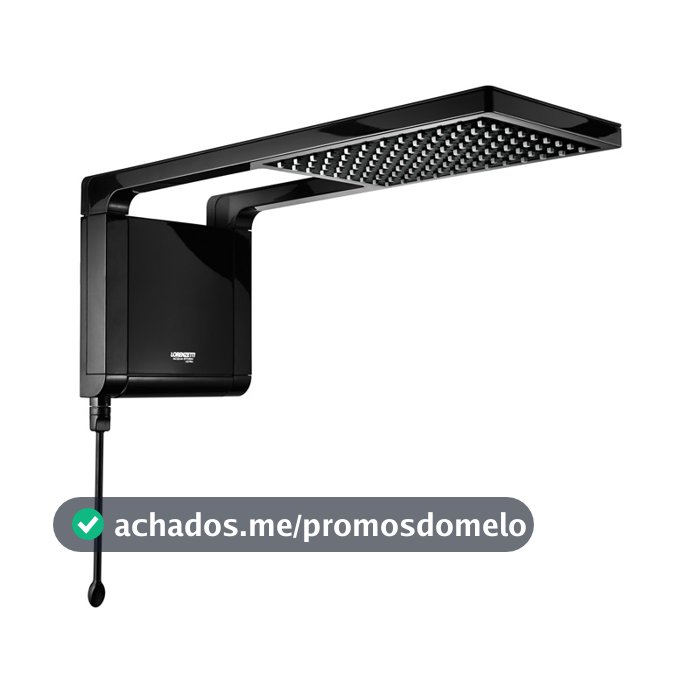 Chuveiro Elétrico Ducha Acqua Storm Ultra Preto 220v 7800w 6800w Lorenzetti