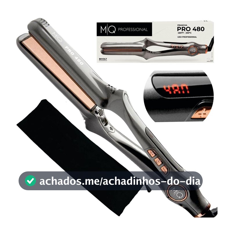 Prancha Cabelo Profissional Mq Pro480º F Chapinha Titanium bivolt