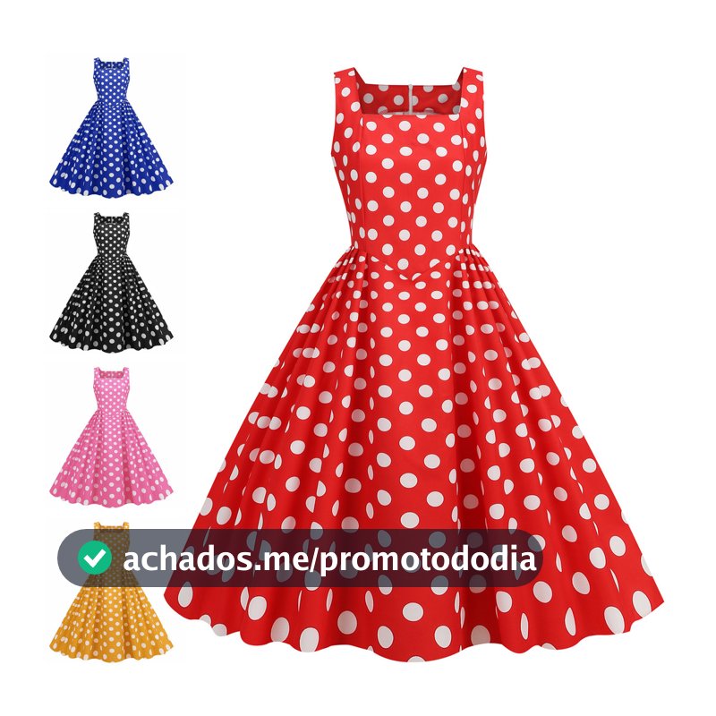 Amarelo Bolinhas Feminino Retro Vestidos De Verão 2026 Moda Gola Quadrada Sem Mangas Tanque Vintage Rockabilly Vestido D