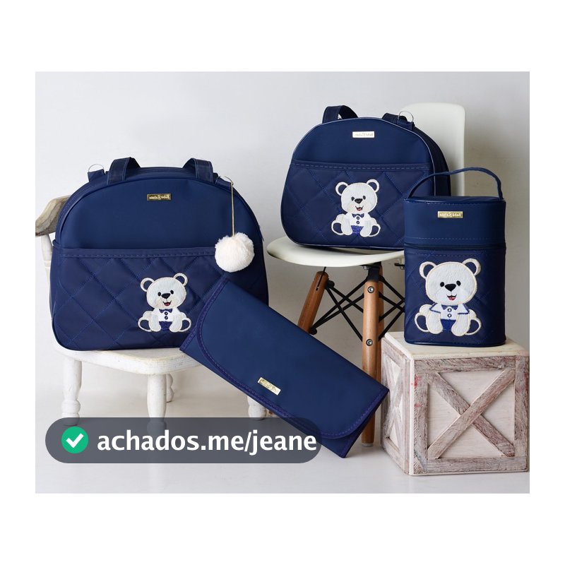 Bolsas de Maternidade Ursinho Feliz Para Bebê