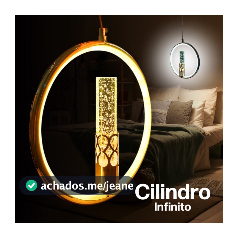 Lustre Pendente de Teto Luminaria Dourada Decoração Cristal Iluminação Led Estilo Design Moderno