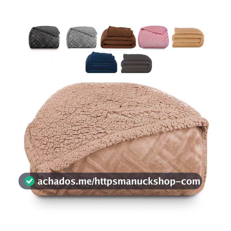 Coberdrom Edredom Manta Queen Aveludado com Sherpa Soft Dupla face - BF Colchões