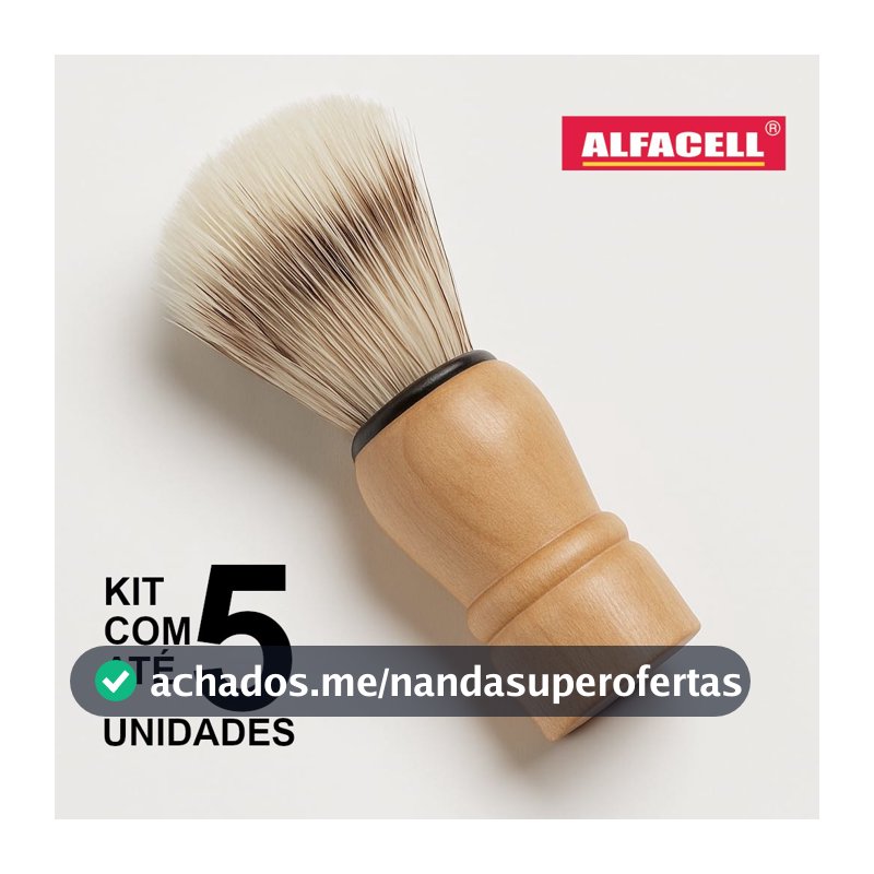 Pincel Para Barbear 10cm Cabo de Madeira Kit ou Unidade