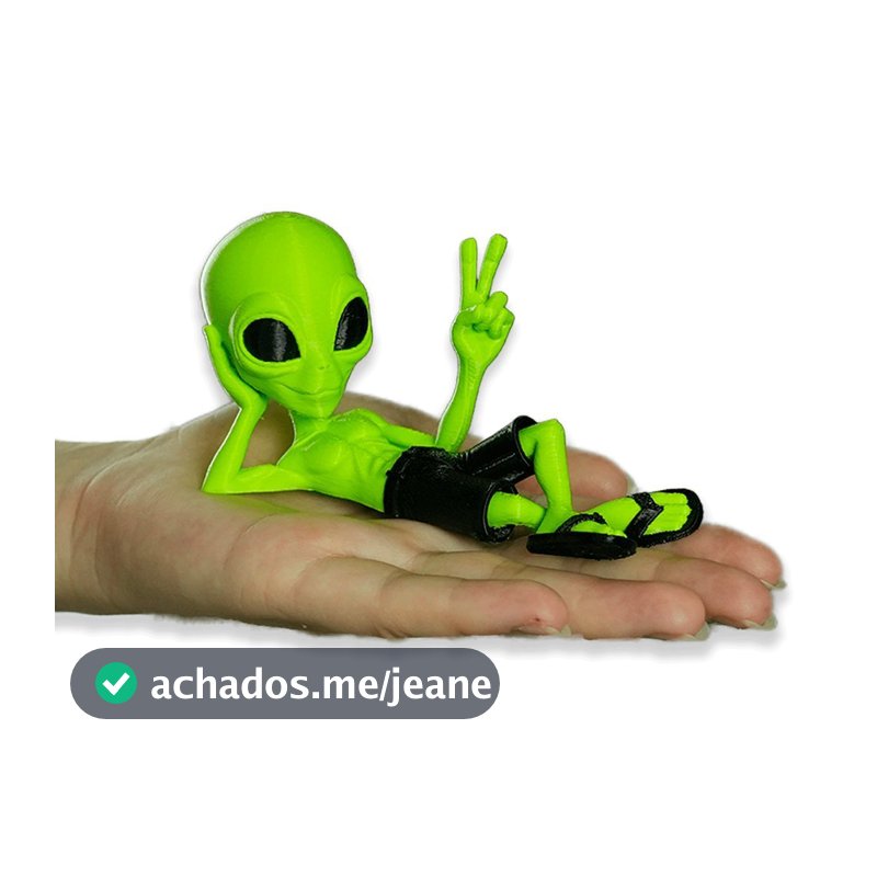 Boneco ET Alienígena Extraterrestre Deitado Caminhão Decoração