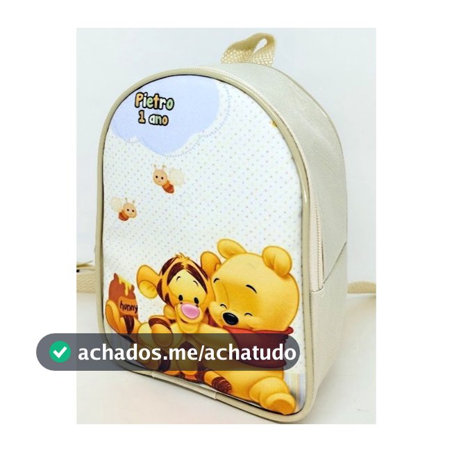 10 Mochilinhas Personalizadas Tema Ursinho Pooh, lembrancinha aniversário para festa infantil.