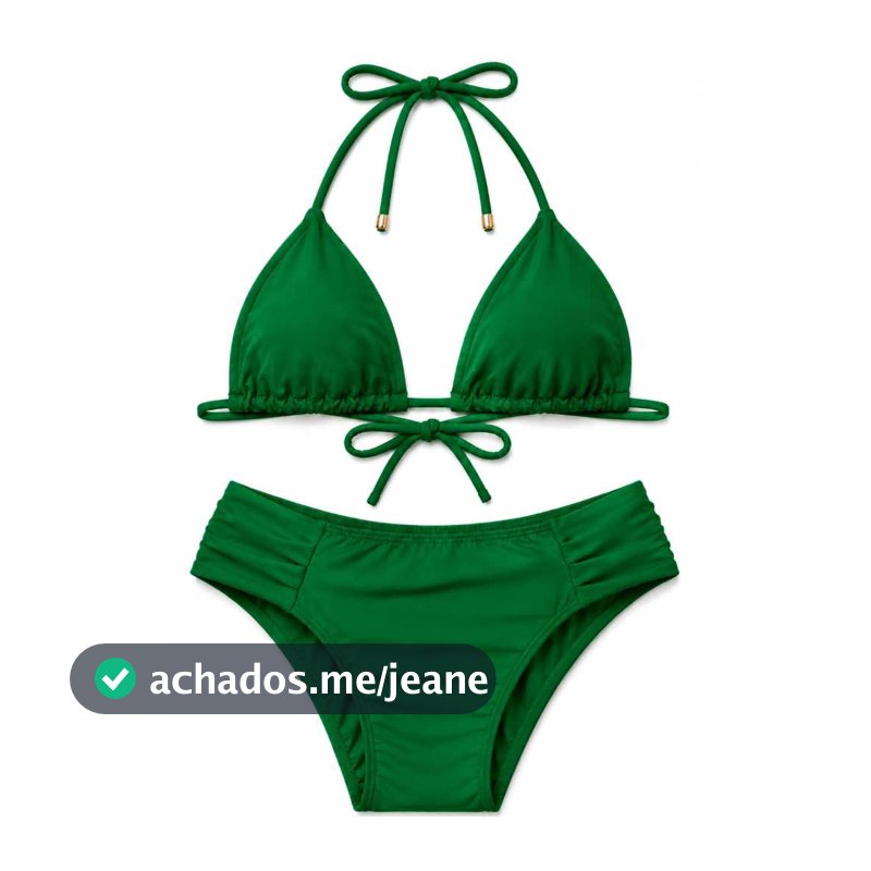 Conjunto Biquíni Cortininha com Bojo Removível + Calcinha Borboleta Cintura Alta Modeladora
